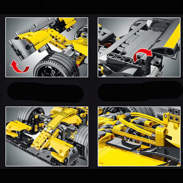 Single Seater Race Car 1084pcs